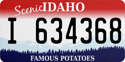 ID license plate I634368