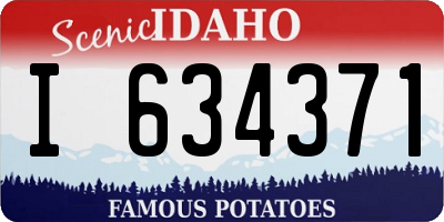 ID license plate I634371