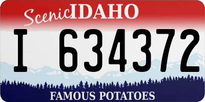 ID license plate I634372