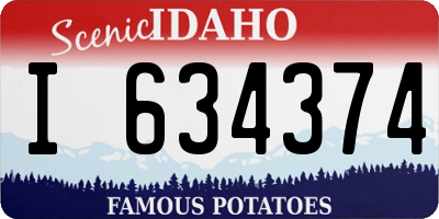 ID license plate I634374