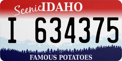 ID license plate I634375