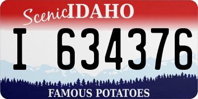 ID license plate I634376