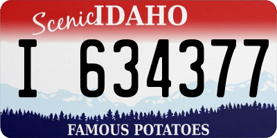 ID license plate I634377