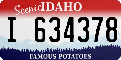 ID license plate I634378
