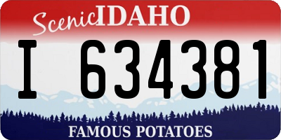 ID license plate I634381