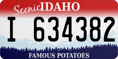 ID license plate I634382