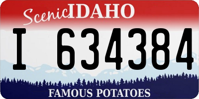 ID license plate I634384