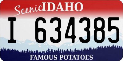 ID license plate I634385