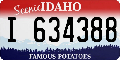 ID license plate I634388