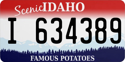 ID license plate I634389