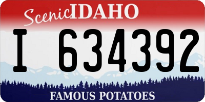 ID license plate I634392