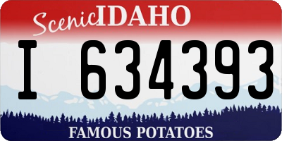 ID license plate I634393