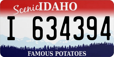 ID license plate I634394