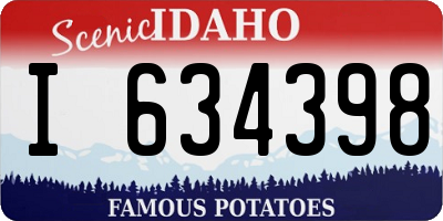 ID license plate I634398