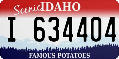 ID license plate I634404