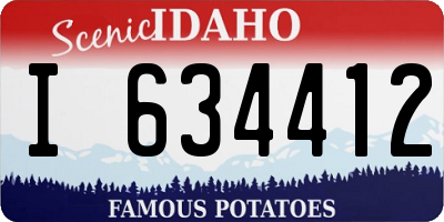 ID license plate I634412