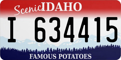 ID license plate I634415