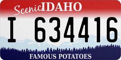 ID license plate I634416