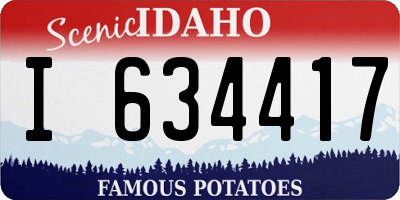ID license plate I634417