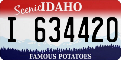 ID license plate I634420