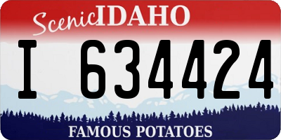ID license plate I634424