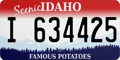 ID license plate I634425