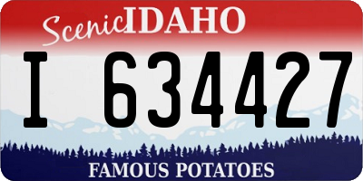 ID license plate I634427