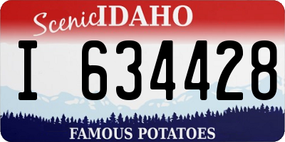 ID license plate I634428