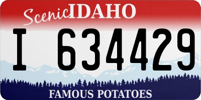 ID license plate I634429