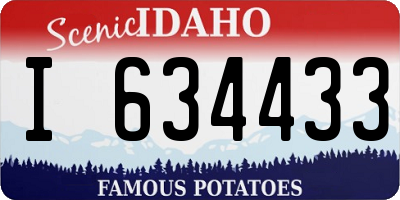 ID license plate I634433