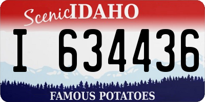 ID license plate I634436