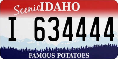 ID license plate I634444