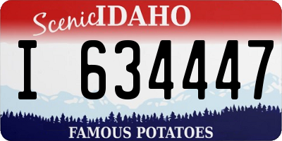 ID license plate I634447