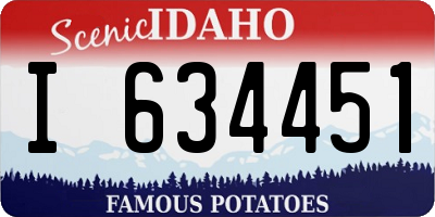 ID license plate I634451