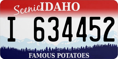 ID license plate I634452