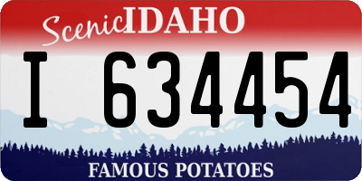 ID license plate I634454