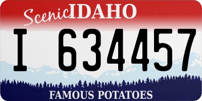 ID license plate I634457