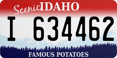 ID license plate I634462