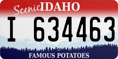 ID license plate I634463