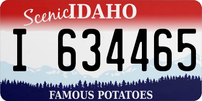 ID license plate I634465