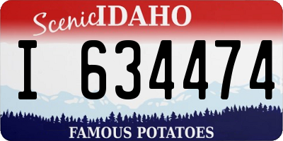 ID license plate I634474