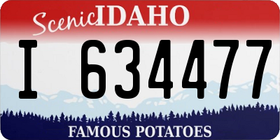 ID license plate I634477