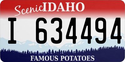 ID license plate I634494