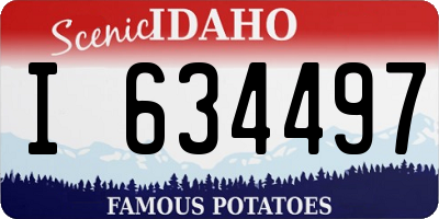 ID license plate I634497