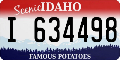 ID license plate I634498