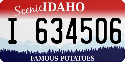 ID license plate I634506