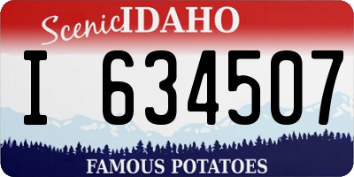 ID license plate I634507