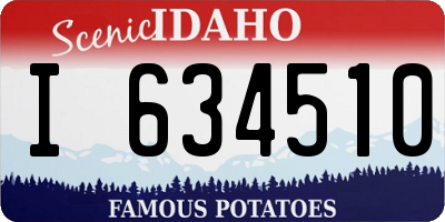 ID license plate I634510