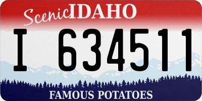 ID license plate I634511