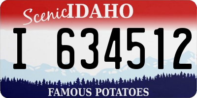 ID license plate I634512